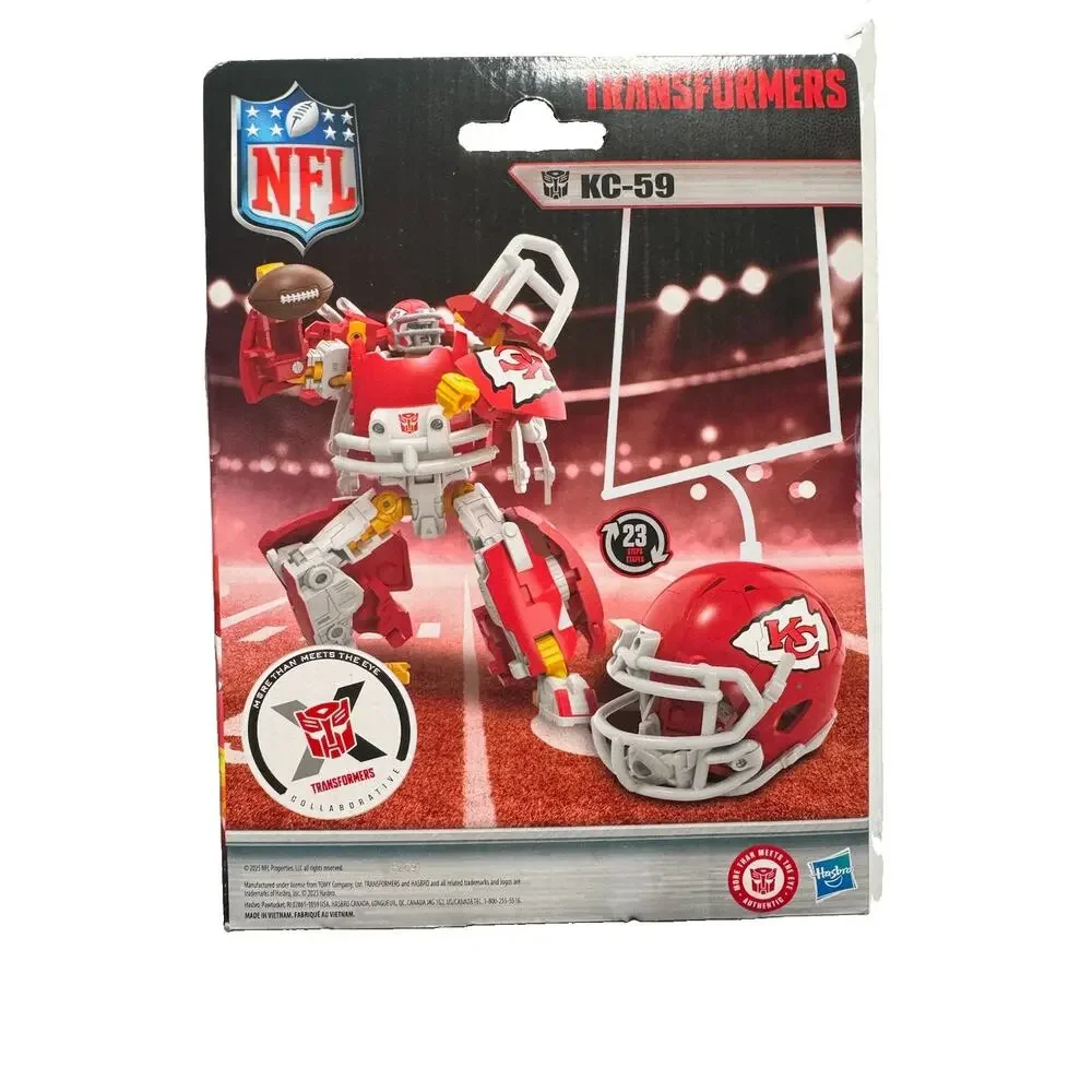 Transformers NFL Kansas City Chiefs KC-59 2-in-1 Figure Hasbro New Sealed